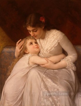 パードン・ママ アカデミック・リアリズムの少女 エミール・ムニエ Oil Paintings